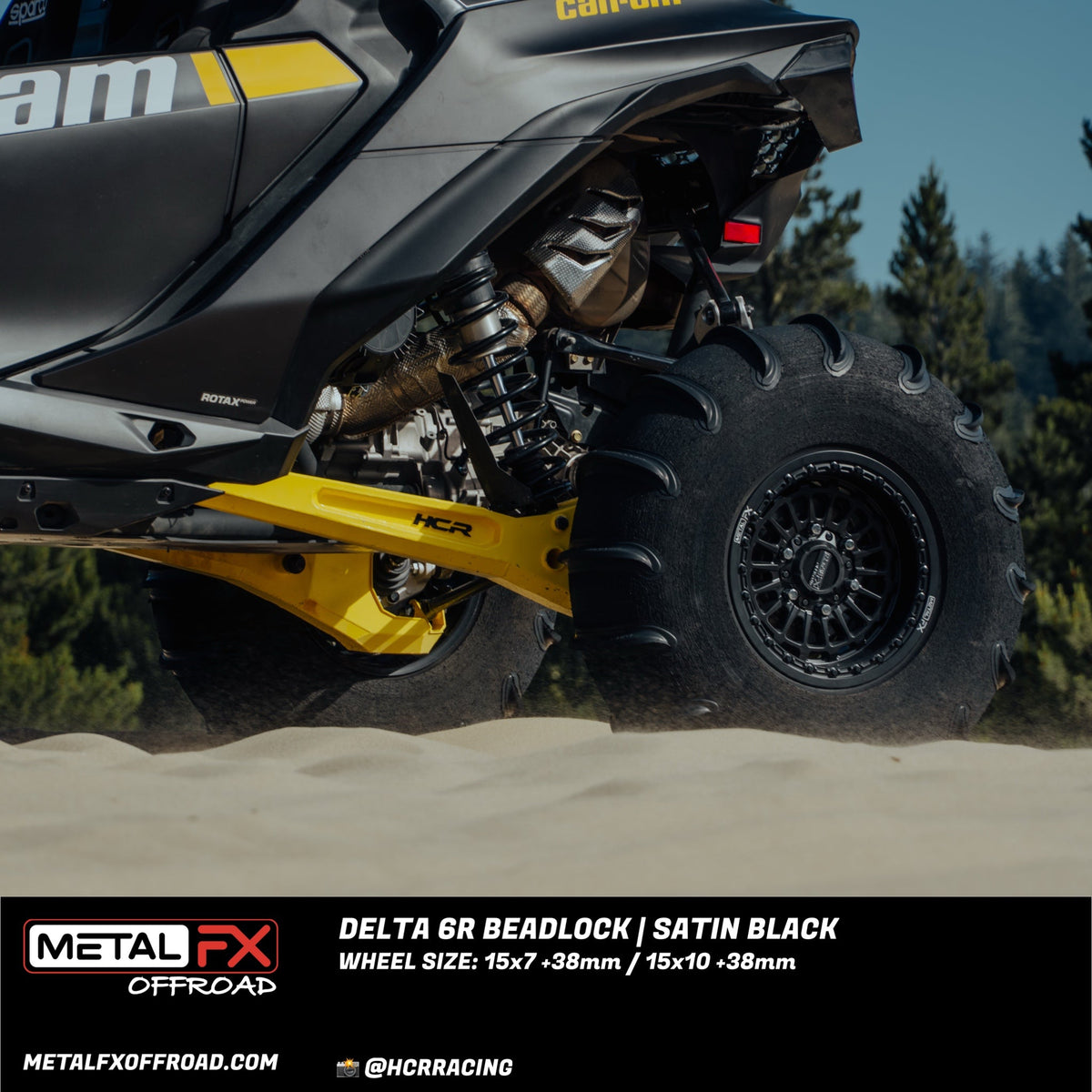 Delta 6R Beadlock Wheel - Satin Black | Can-Am Maverick R (2023)