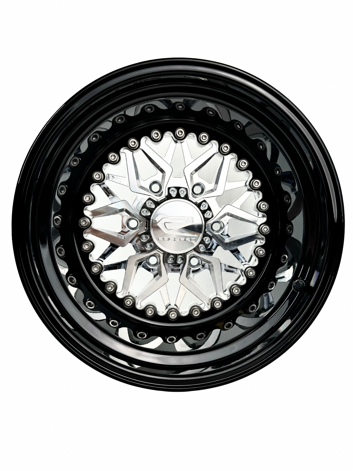 Packard Impact Silver non-beadlock wheel, front view