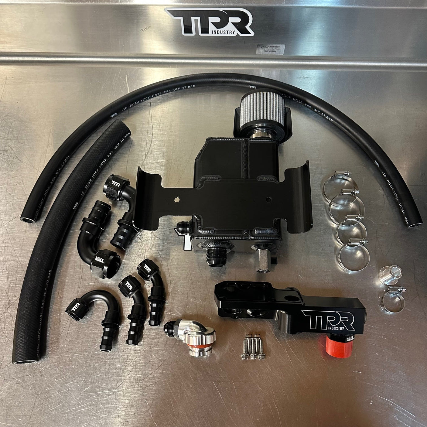 TPR006B - Black Crankcase Breather Kit - Polaris RZR