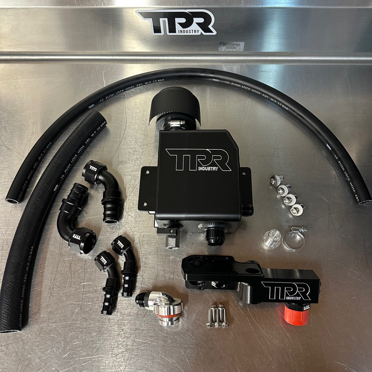 TPR006B - Black Crankcase Breather Kit - Polaris RZR