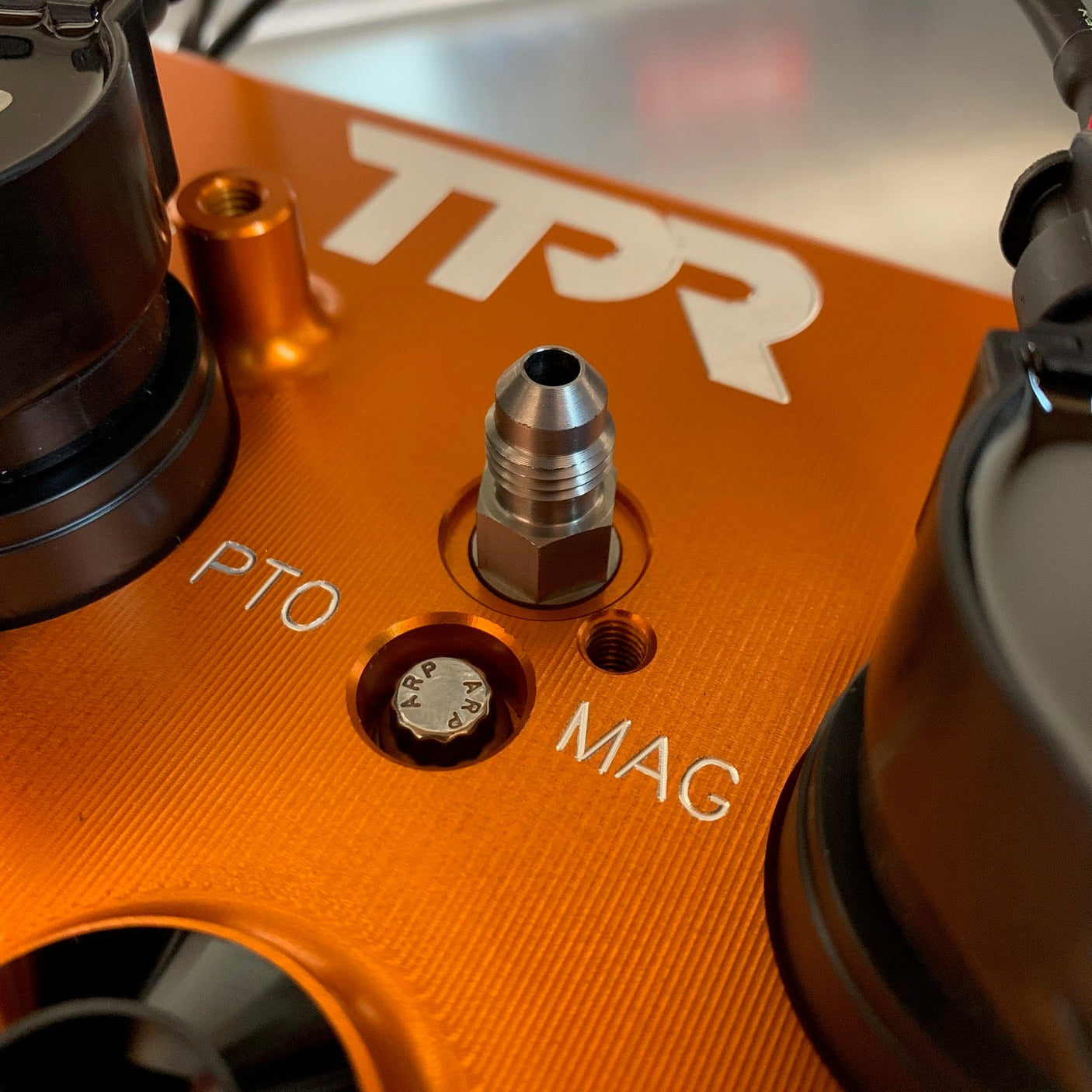 TPR010 Orange Billet Valve Cover for Polaris RZR