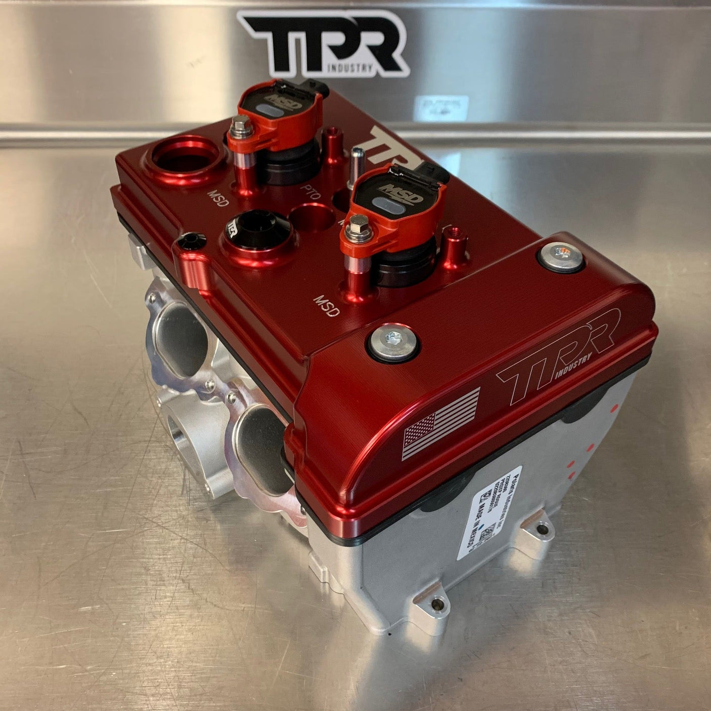 TPR016 - RED Billet Valve Cover for Polaris RZR Turbo R / Pro XP