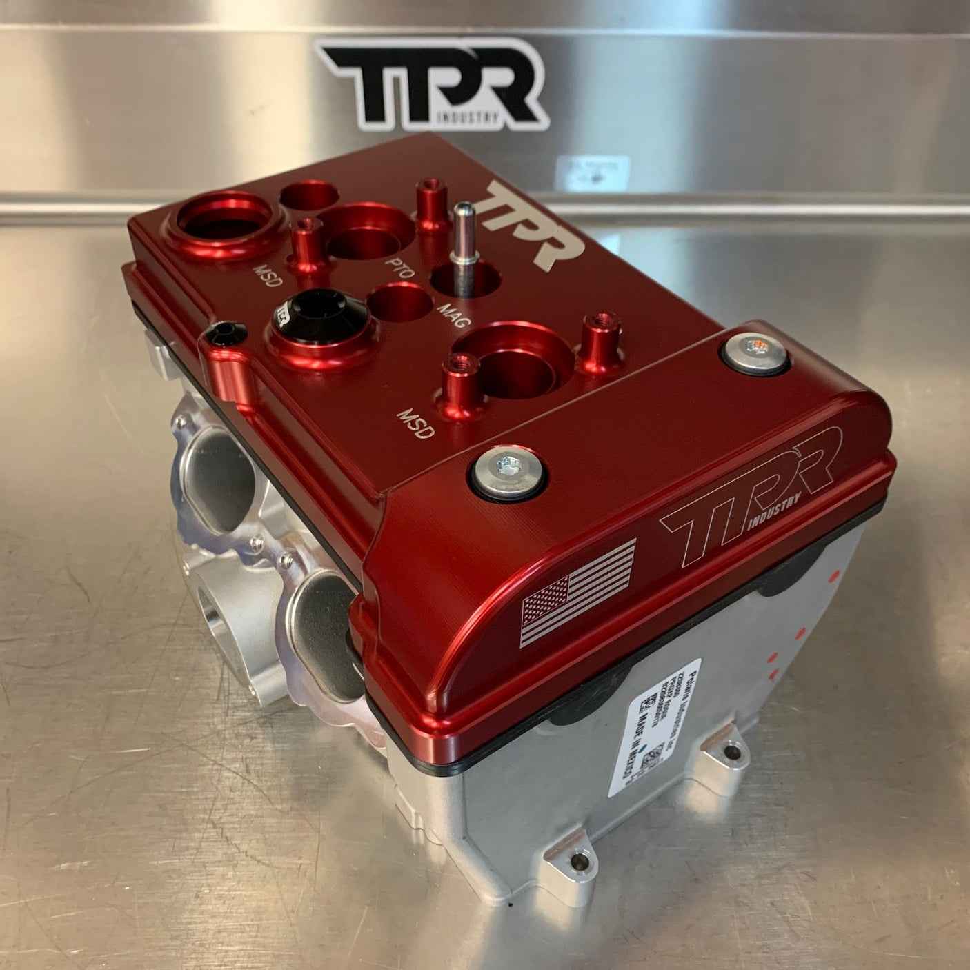 TPR016 - RED Billet Valve Cover for Polaris RZR Turbo R / Pro XP