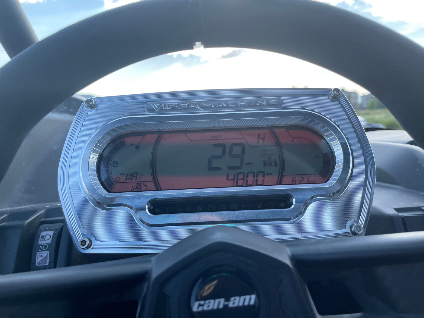 Photo of Can-Am X3 2021 Billet Gauge Bezel by Viper Machine - Premium for UTVs / Side by Sides