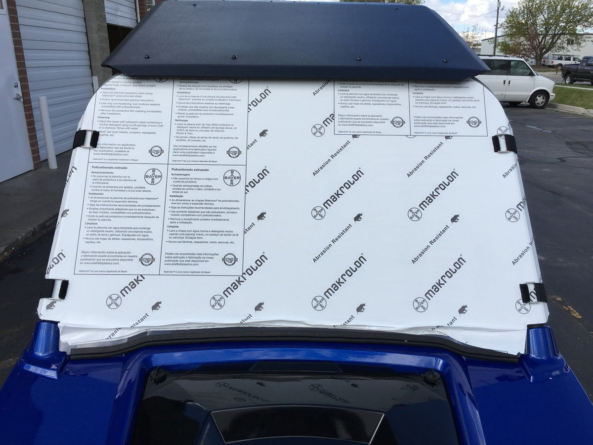 Photo of Full Polycarbonate Windshield with Quick Straps for RZR 570, 800, XP900 (upgrade options) by UTVZILLA - Premium for UTVs / Side by Sides