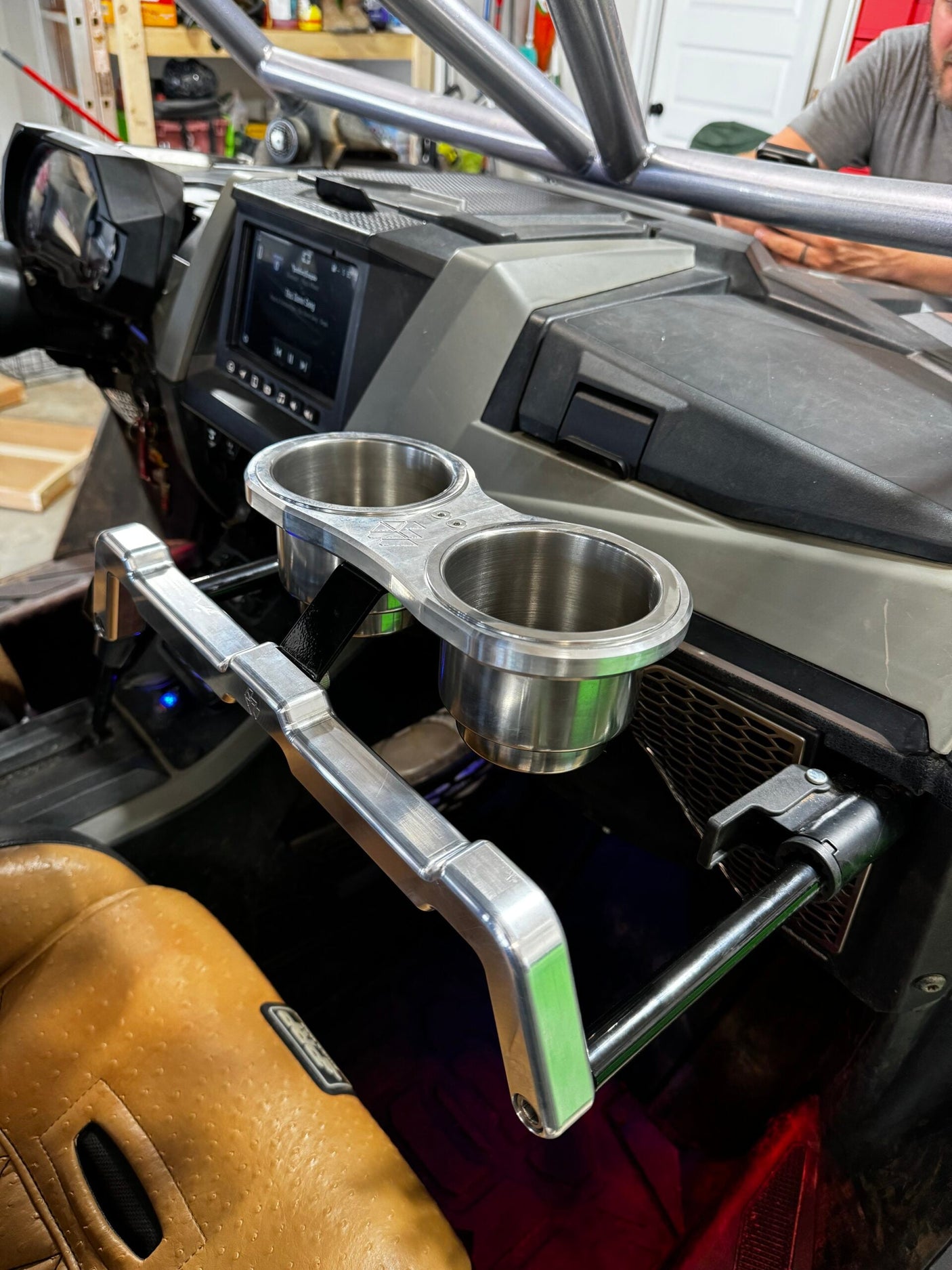 Photo of PRO R/ PRO S/ TURBO R/ PRO XP - GRAB HANDLE/DRINK CARRIER by L&W Fab - Premium Grab Bars for UTVs / Side by Sides