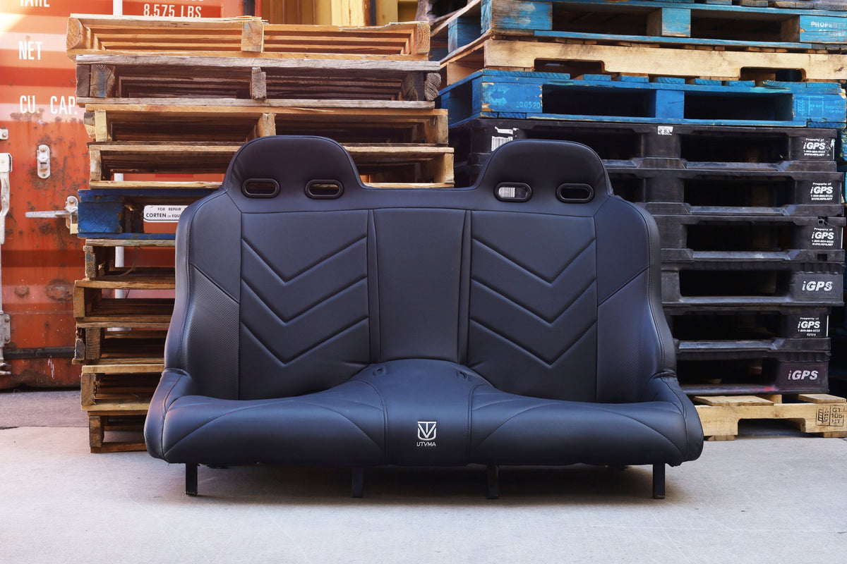 Photo of Maverick X3 Rear Bench Seat W Harnesses (2017-2025) by UTV Mountain Accessories - Premium Seats & Accessories for UTVs / Side by Sides