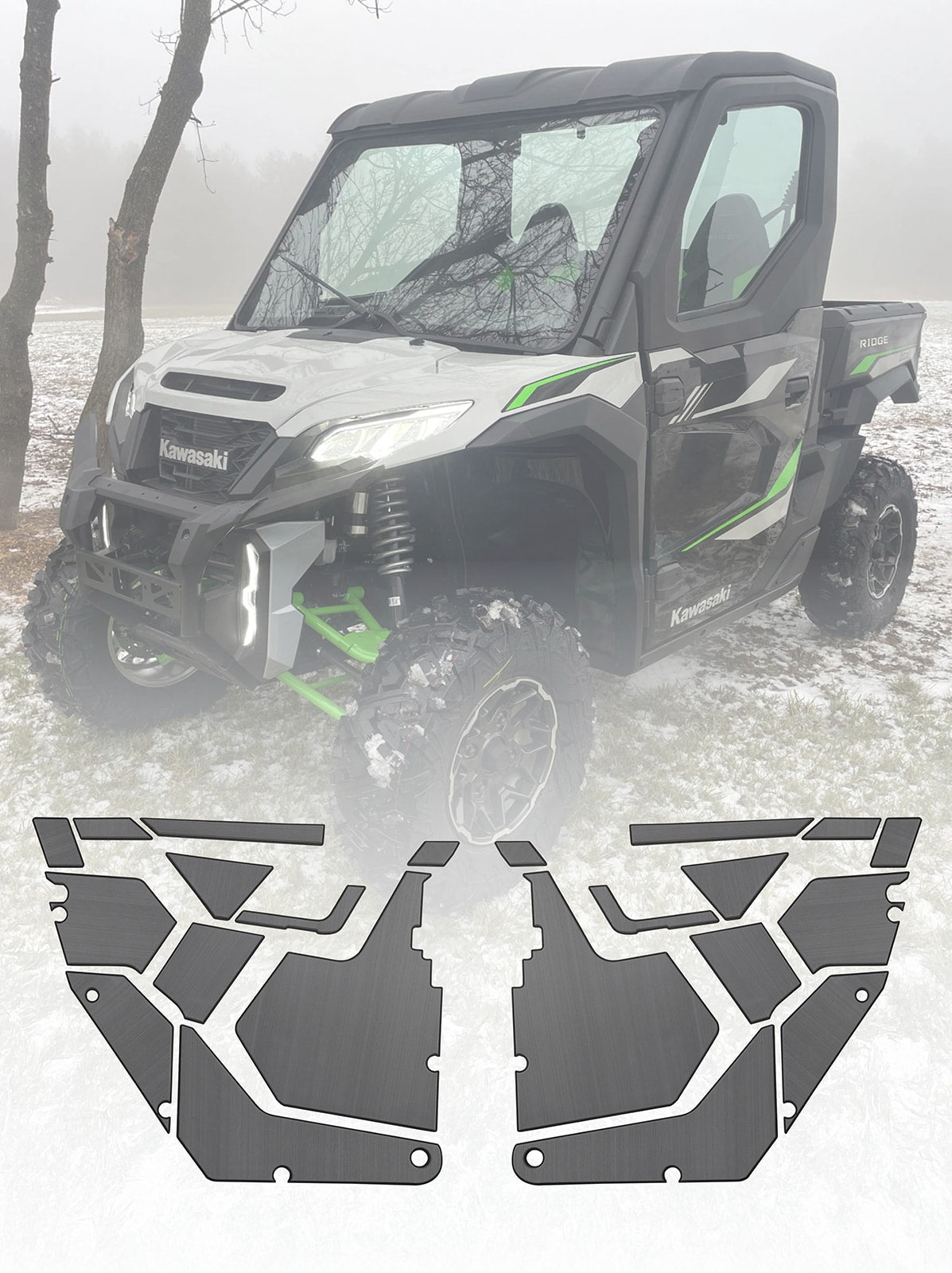 Photo of EVA Foam Door Panel Kit Kawasaki Ridge by Terick Solutions - Premium EVA Foam Kits for UTVs / Side by Sides