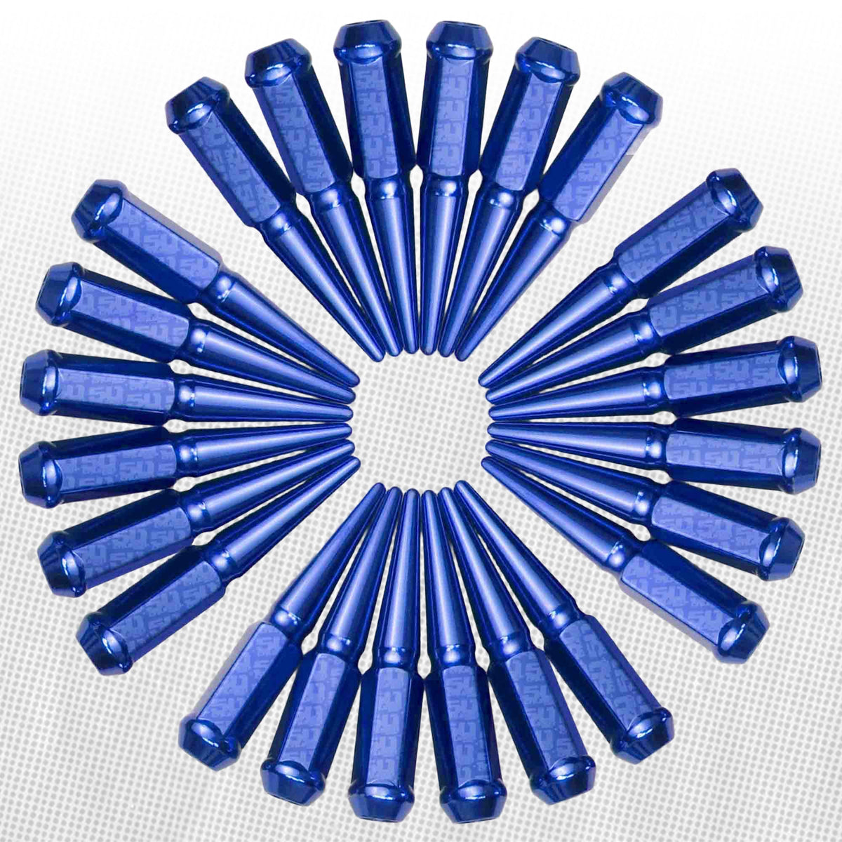 50 Caliber Racing 1/2 Inch Extended Spike Lug Nuts - 60 Degree Taper Seat