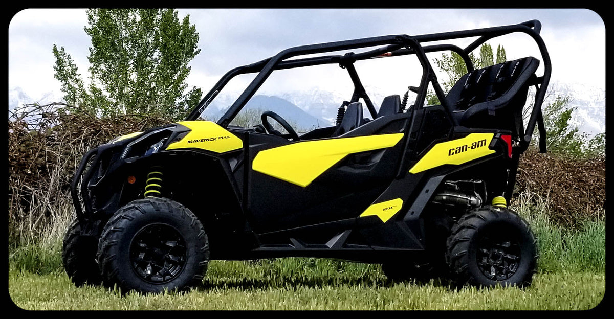 Photo of Maverick Trail Backseat and Roll Cage kits (2018-2025) by UTV Mountain Accessories - Premium Roll Cages for UTVs / Side by Sides