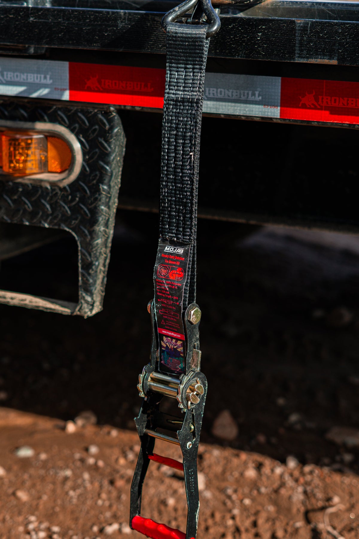Photo of 2" x 10' Ratchet Tie-Down (Closed hook) and 2'' x 39'' Axle Tie-Down Set (Pack of 4) (Lifetime Warranty) by MOJAB OFFROAD - Premium for UTVs / Side by Sides