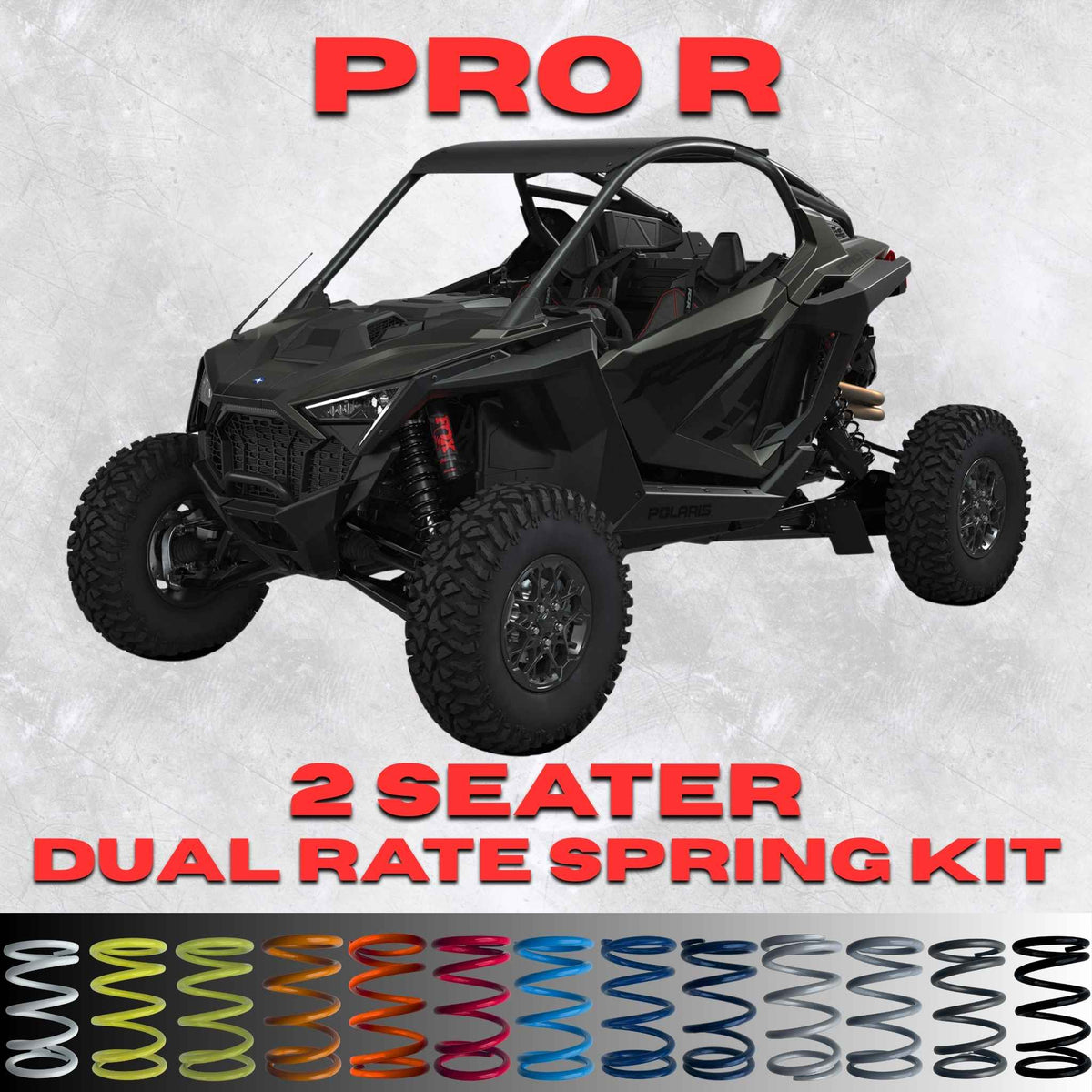 AllThingz UTV Polaris RZR Pro R 2 Seater Dual Rate Spring Kit - 2-3" Lift + 80% Better Ride
