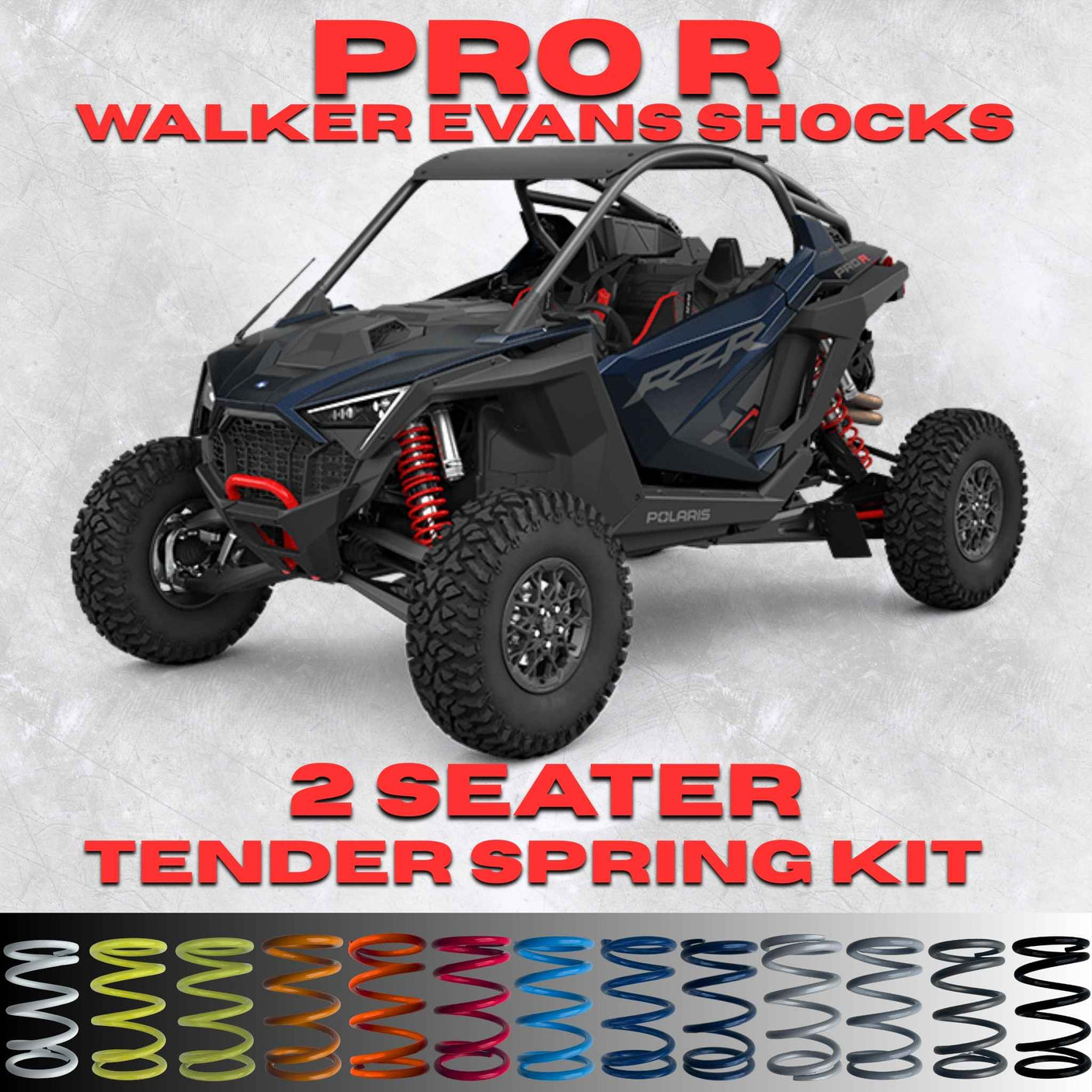 Polaris RZR Pro R 2 Seater Tender Spring Kit - 80% Better Ride + 2-3" Lift (2023)