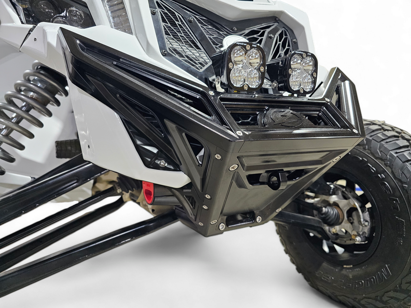 Can-Am Maverick X3 Machined Billet Front Winch Bumper - Black Anodize