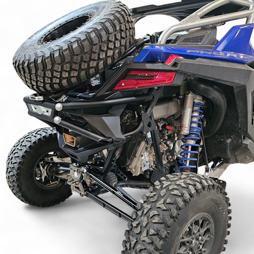 2022+ Polaris RZR Pro R Amp Style Spare Tire Rack Rear Bumper Combo