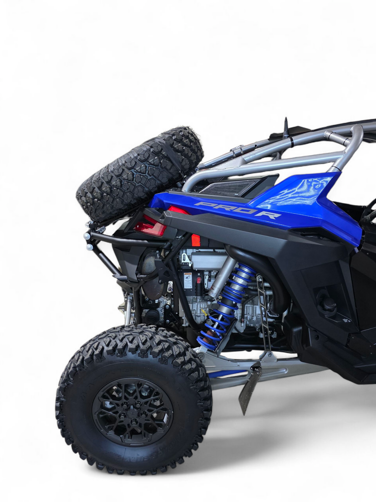 2022+ Polaris RZR Pro R Amp Style Spare Tire Rack Rear Bumper Combo