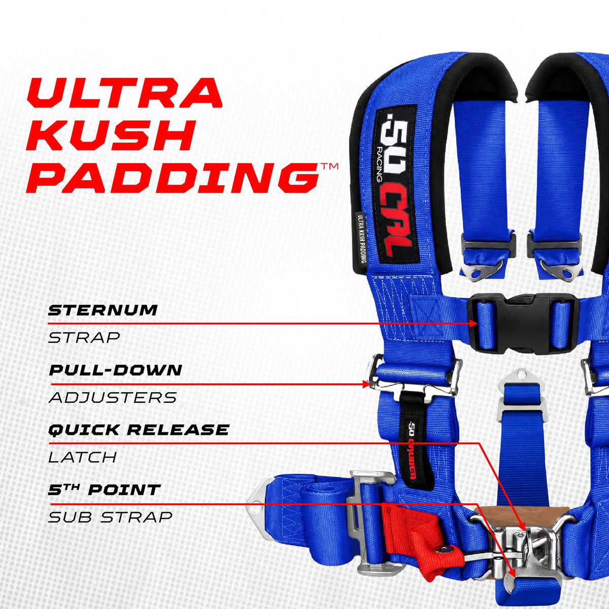 Pro Series 2" 5-Point Race-Latch UTV Harness
