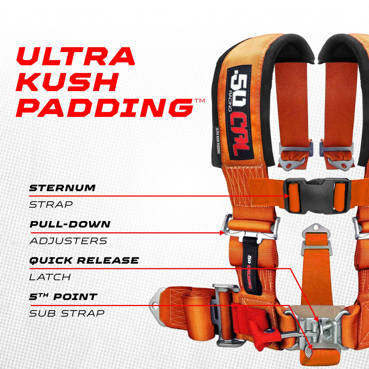 Pro Series 2" 5-Point Race-Latch UTV Harness