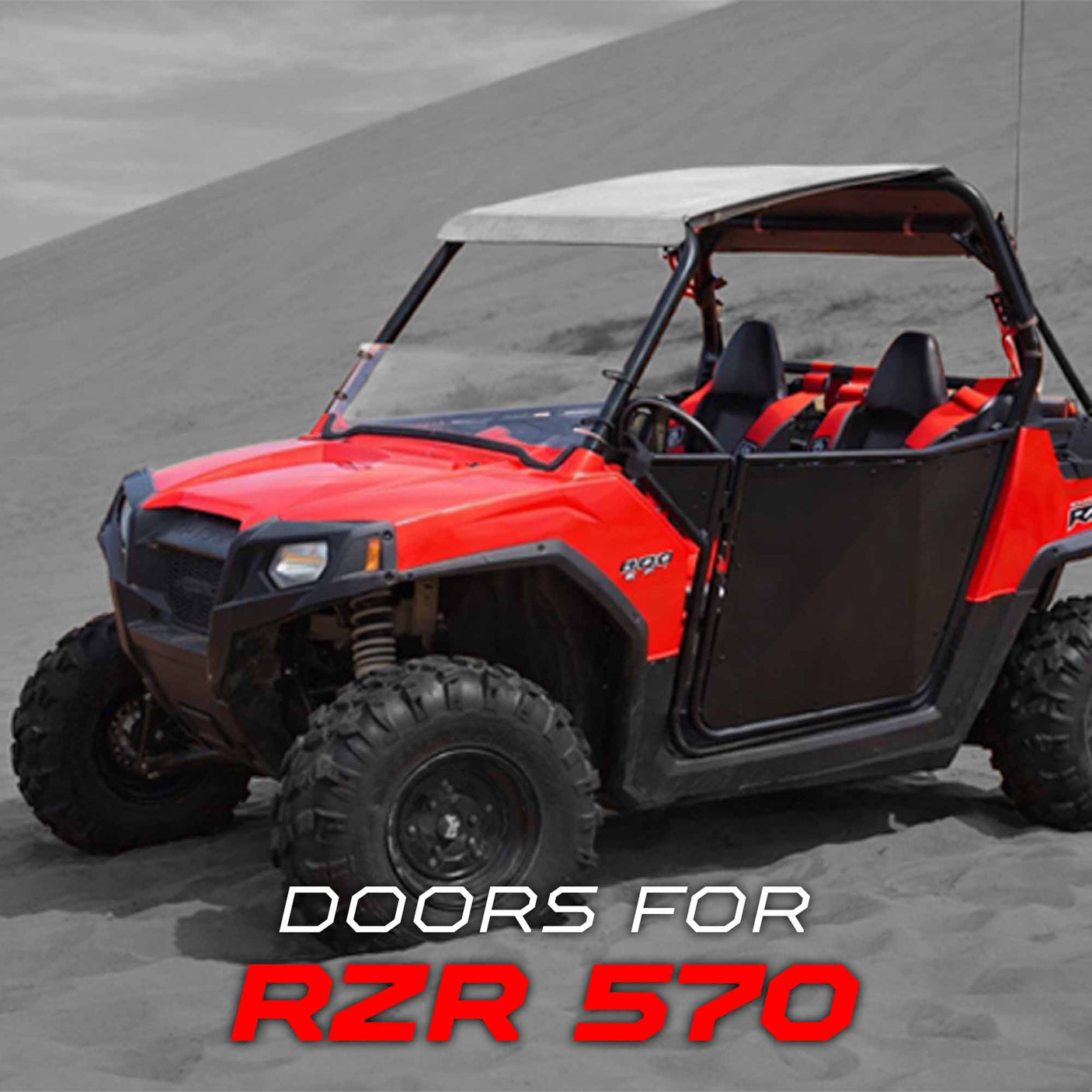 50 Caliber Racing black Polaris RZR doors - view 5