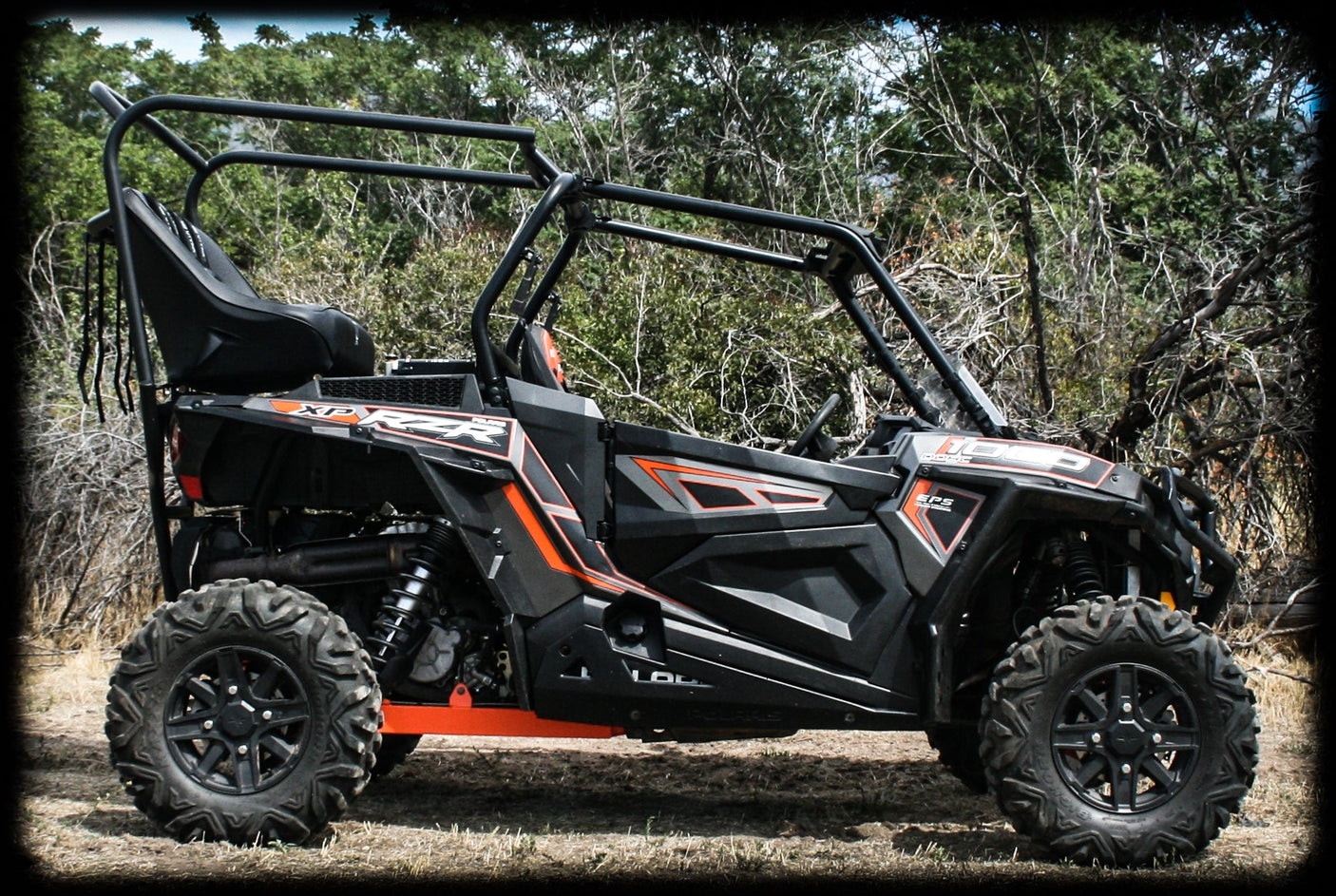 Photo of RZR 1000 Backseat and Roll Cage Kit (2014-2023) by UTV Mountain Accessories - Premium Roll Cages for UTVs / Side by Sides