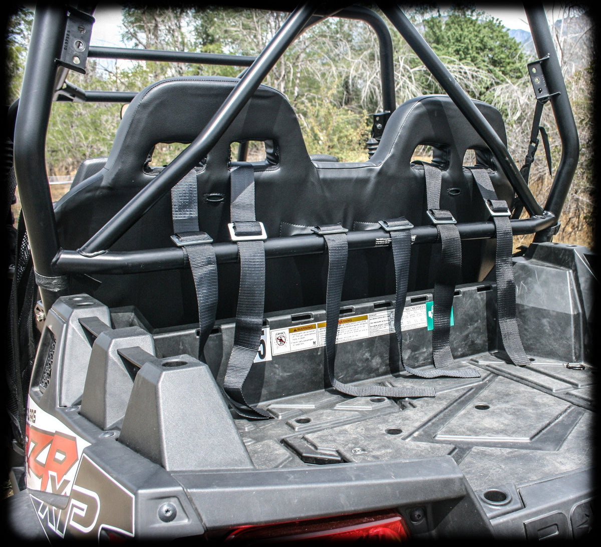 Photo of RZR 900/800 Rear Bench Seat W Harnesses (2010-2014) by UTV Mountain Accessories - Premium Seats & Accessories for UTVs / Side by Sides