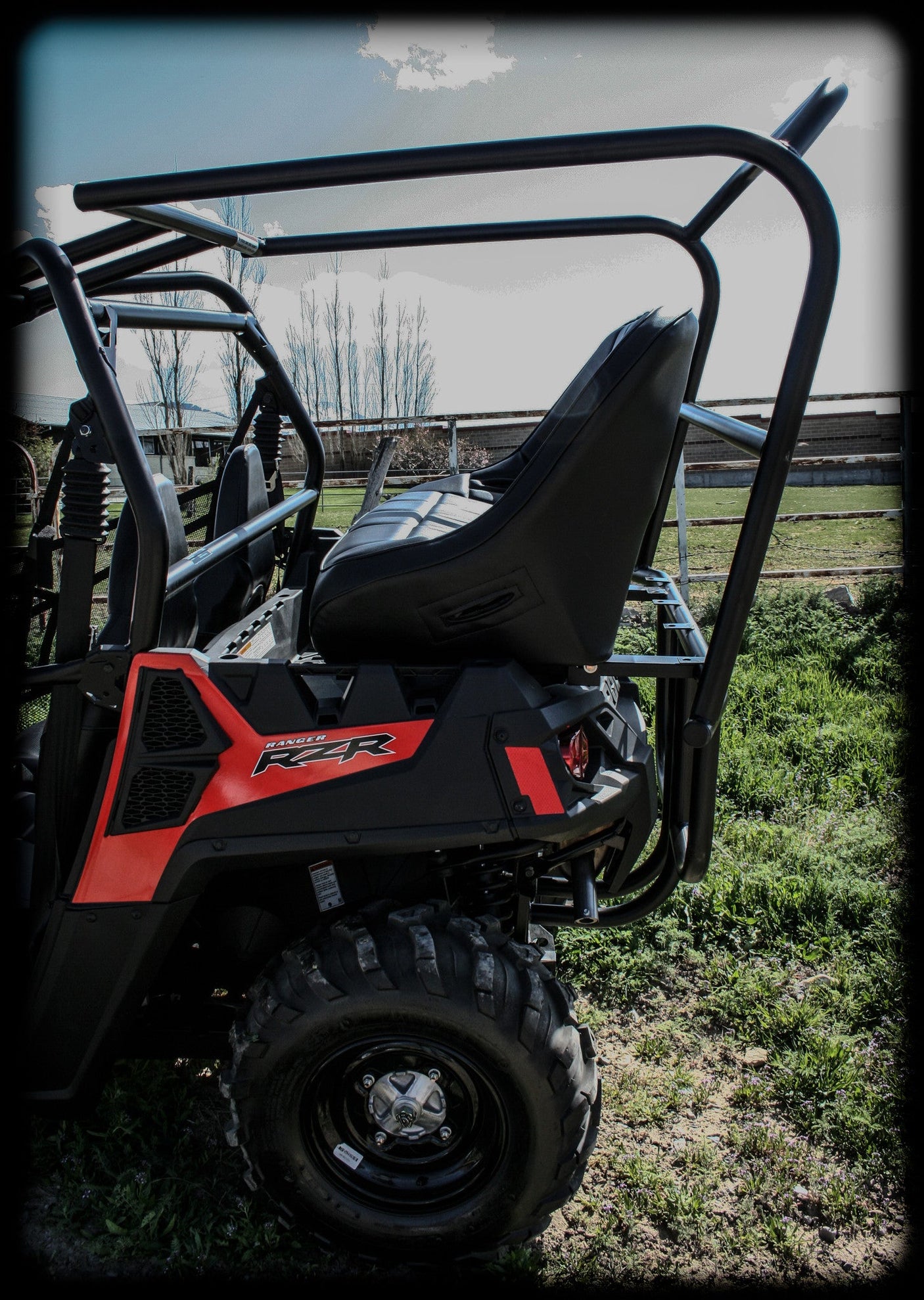Photo of RZR 570 Backseat and Roll Cage Kits (2012-2022) by UTV Mountain Accessories - Premium Roll Cages for UTVs / Side by Sides