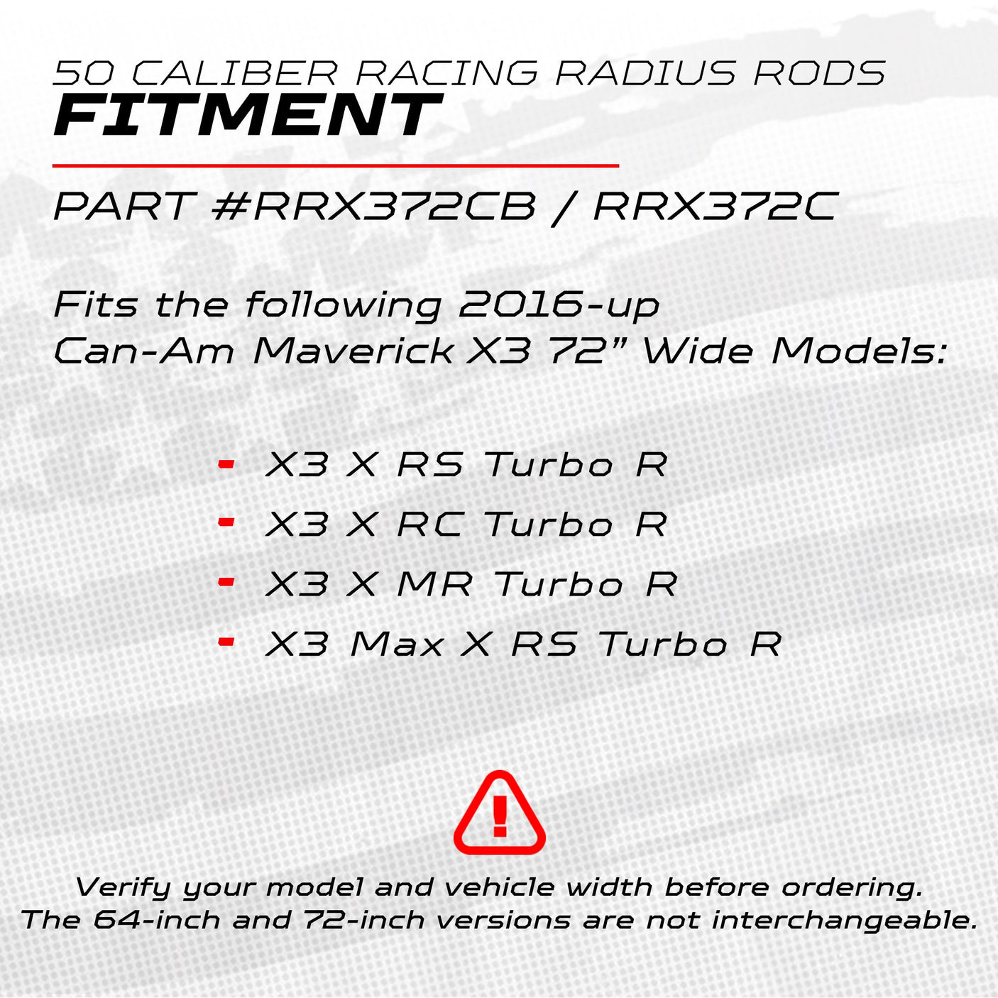 50 Caliber Racing Can-Am Maverick X3 Heavy Duty Radius Rods