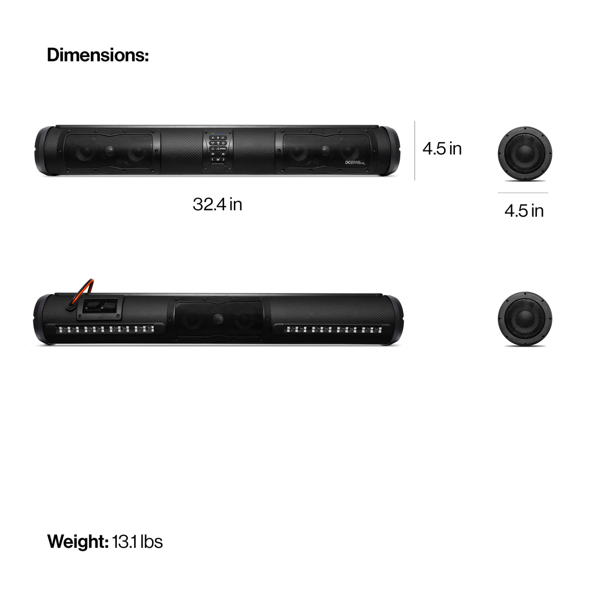 Photo of SEDS33 SoundExtreme Elite 33" 360° Sound by ECOXGEAR - Premium for UTVs / Side by Sides