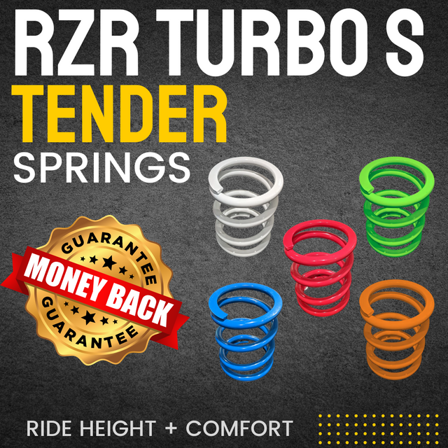 Photo of Polaris RZR Turbo S Dynamix (2 & 4 Seater) Tender Spring Swap Kit (2018+) by All Thingz UTV - Premium Tender Springs for UTVs / Side by Sides