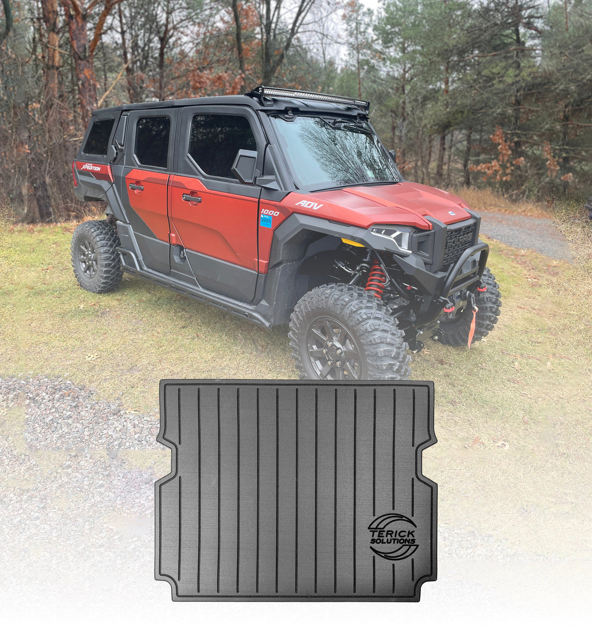 Photo of Polaris Xpedition Rubber Floor Mats - 3/8" Thick, Made in USA by Terick Solutions - Premium UTV Rubber floor mats for UTVs / Side by Sides