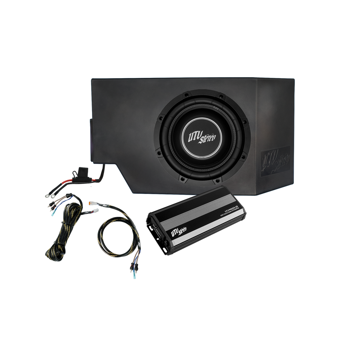 Can-Am® Defender HD10 500W Single Side 10" Subwoofer Kit | UTVS-DEF-SUB-500
