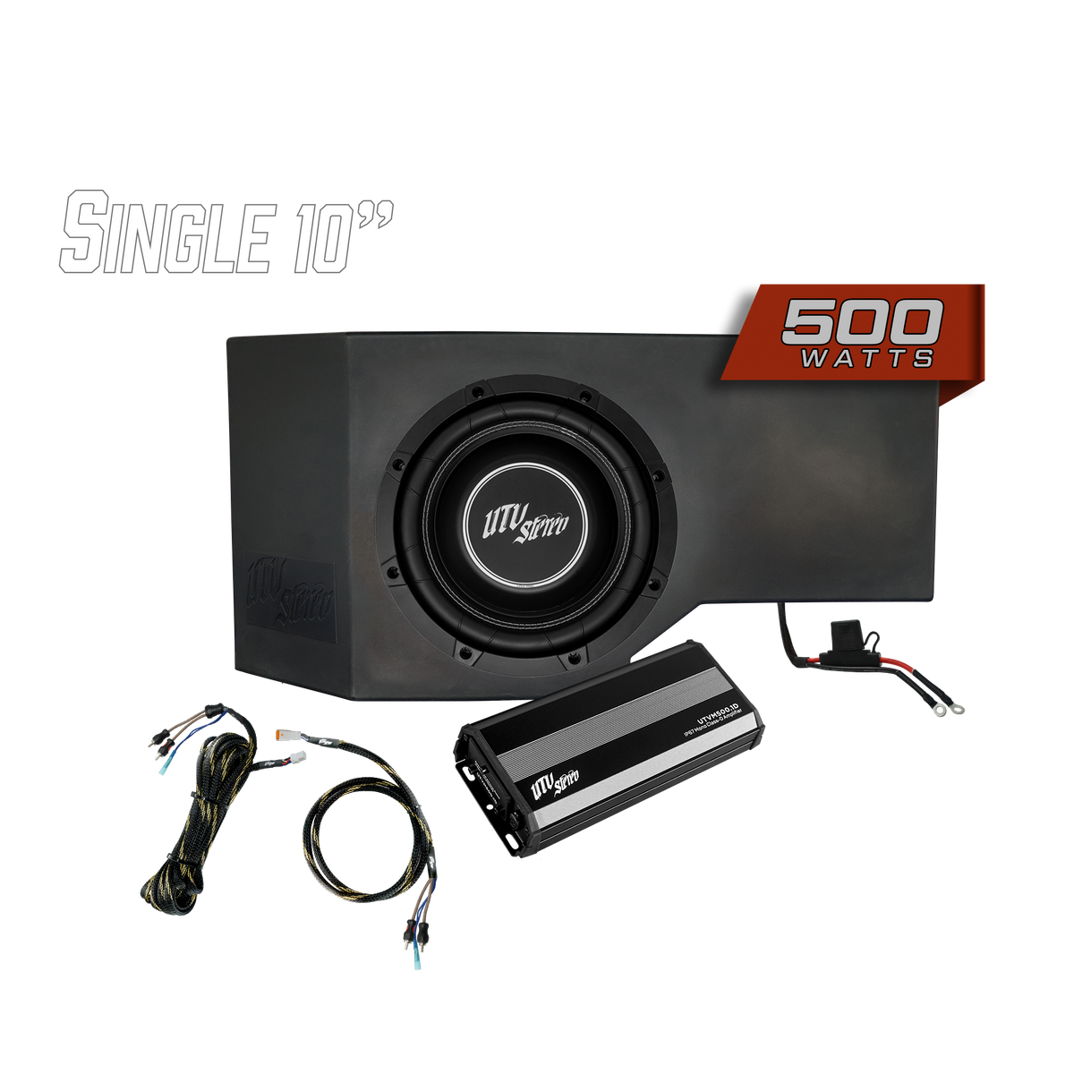 Can-Am® Defender HD10 500W Single Side 10" Subwoofer Kit | UTVS-DEF-SUB-500