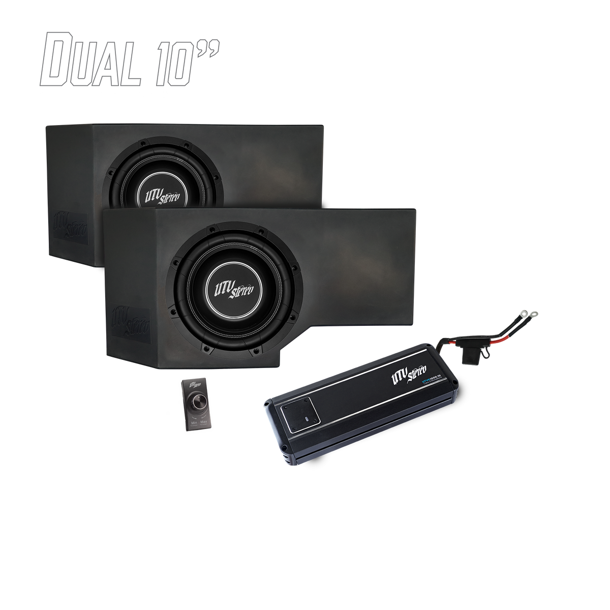 UTV Stereo Can-Am Defender HD11 1000W Dual 10-Inch Subwoofer Kit