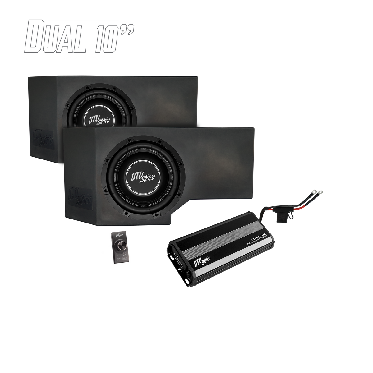 UTV Stereo Can-Am Defender HD11 500W Dual 10-Inch Subwoofer Kit