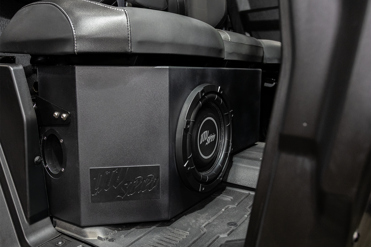 Can-Am® Defender HD11 Vented 10" Front Passenger Subwoofer Enclosure Unloaded | UTVS-DEF2-VENC-PASS-10-FRONT