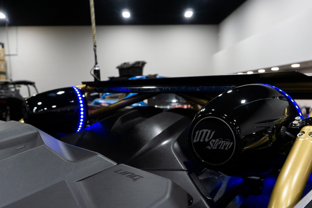 UTV Stereo audio system installed in a Can-Am Maverick R