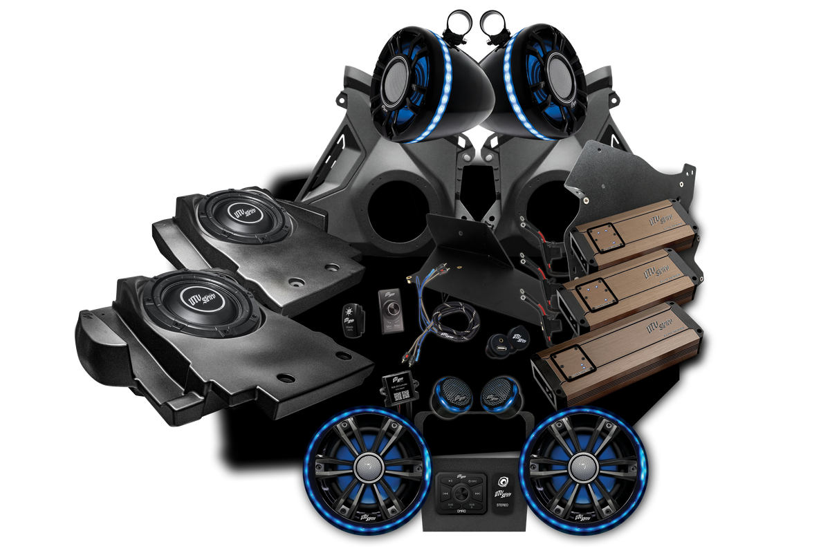 UTV Stereo Maverick R Stage 8 component layout