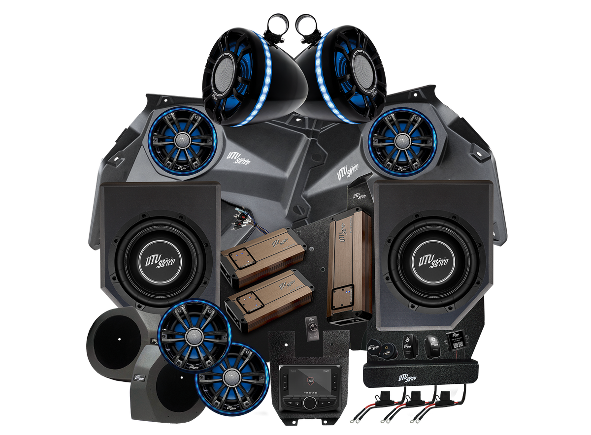UTV Stereo Can-Am X3 Stage 8 component layout