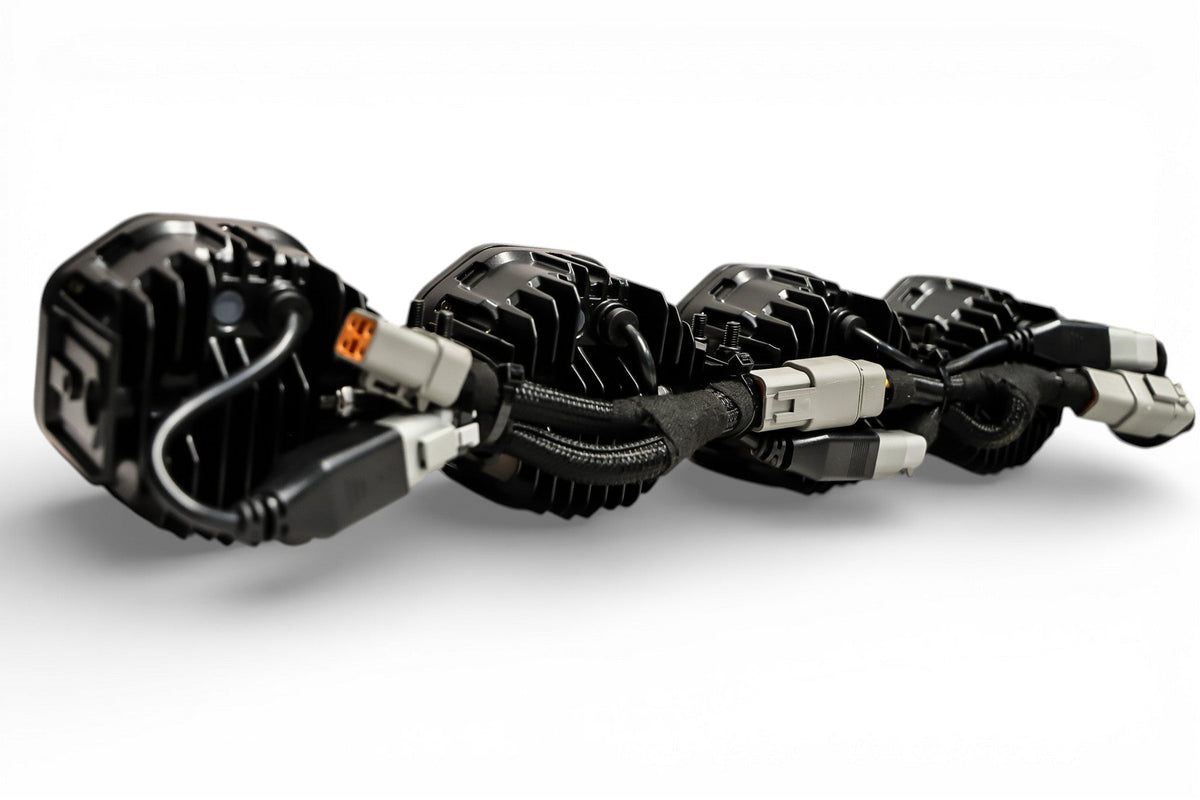 7 Light U-Con Interlocking Off Road LED Pod With Amber or White DRL Running Light