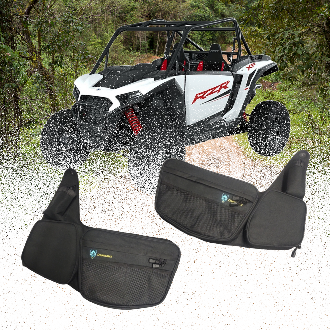 2024+ RZR XP 1000 Front Door Bags - Waterproof Storage + Easy Access