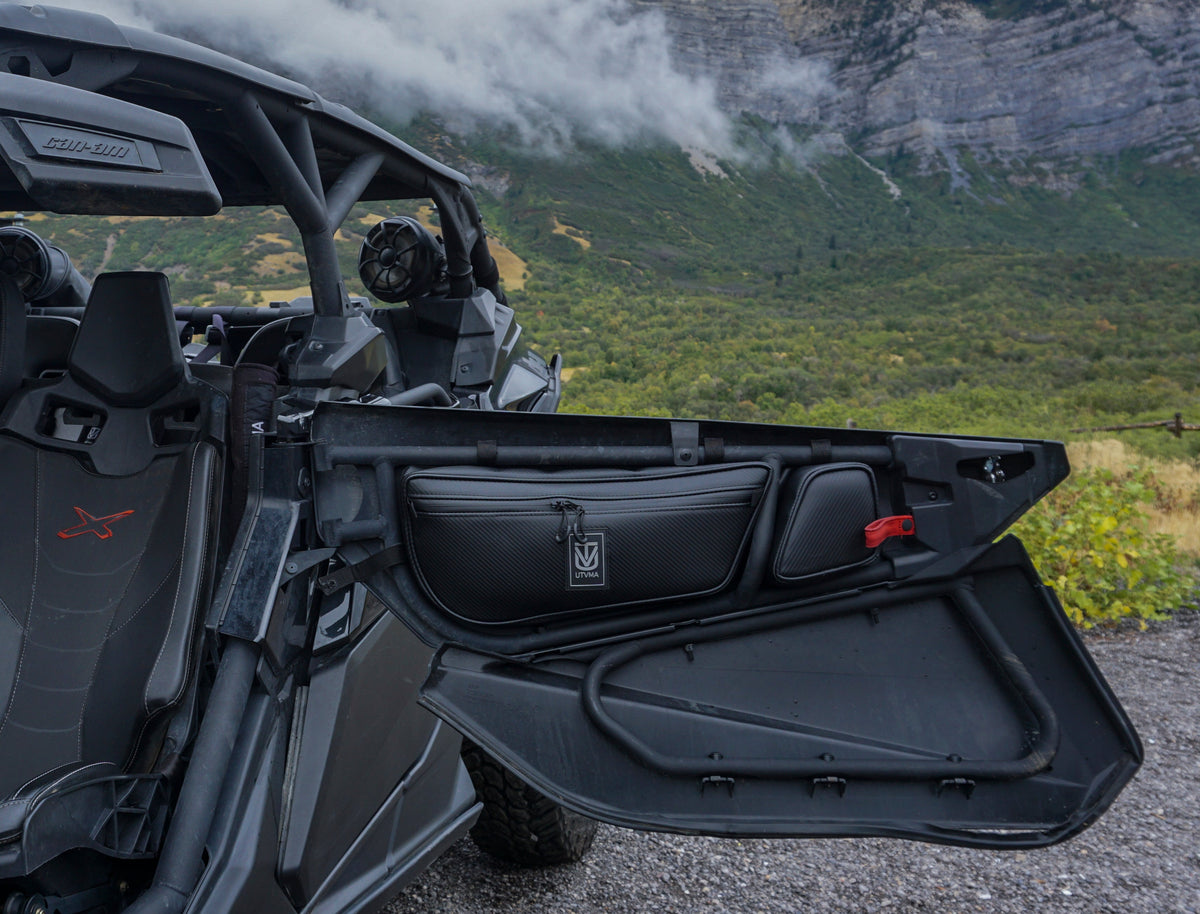 Photo of Maverick X3 Front Door Bag Set (2017-2025) by UTV Mountain Accessories - Premium Door Bags & Door Accessories for UTVs / Side by Sides