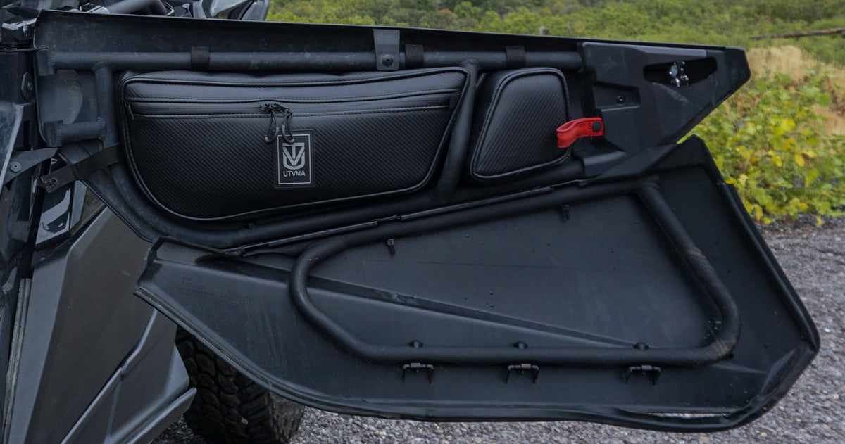 Photo of Maverick X3 Front Door Bag Set (2017-2025) by UTV Mountain Accessories - Premium Door Bags & Door Accessories for UTVs / Side by Sides