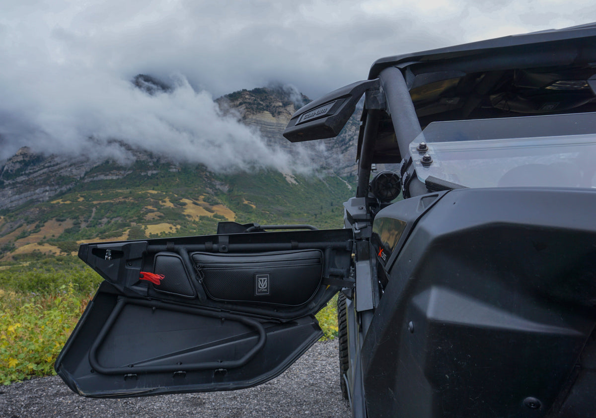 Photo of Maverick X3 Front Door Bag Set (2017-2025) by UTV Mountain Accessories - Premium Door Bags & Door Accessories for UTVs / Side by Sides