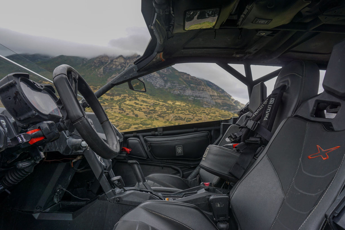 Photo of Maverick X3 Front Door Bag Set (2017-2025) by UTV Mountain Accessories - Premium Door Bags & Door Accessories for UTVs / Side by Sides