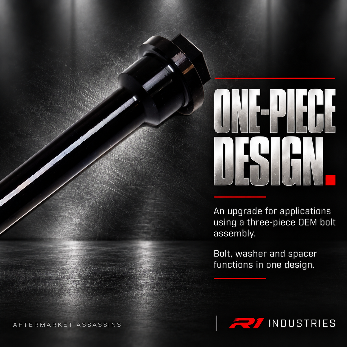 Integral head and collar detail of one-piece Polaris primary clutch bolt