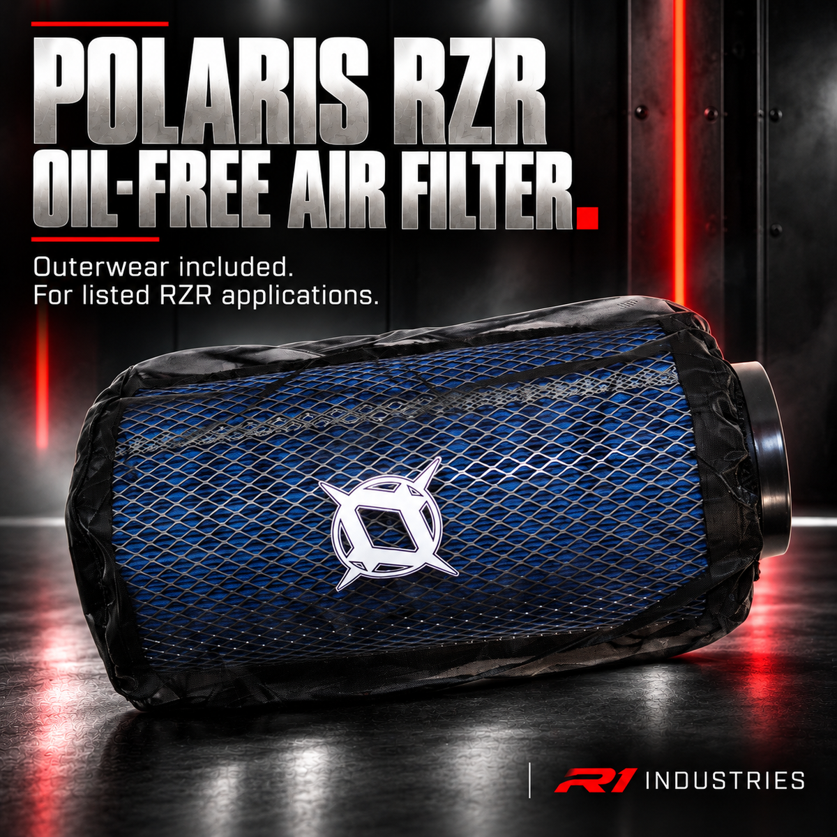 Polaris RZR oil-free air filter with included outerwear