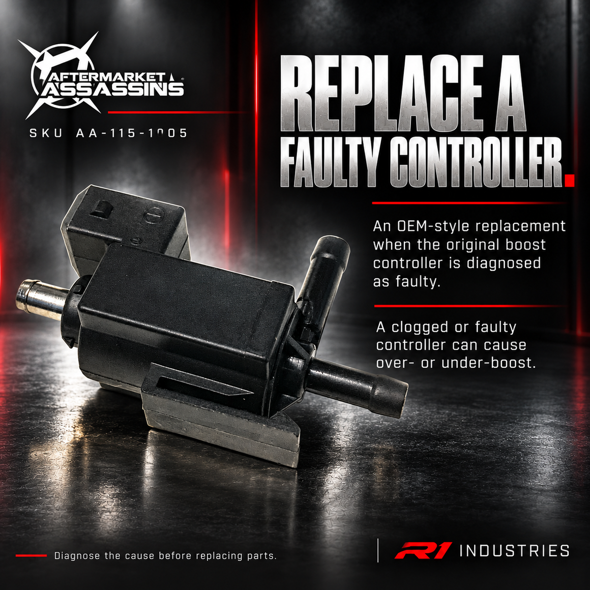 Boost controller AA-115-1005 for replacement of a diagnosed faulty compatible Polaris controller