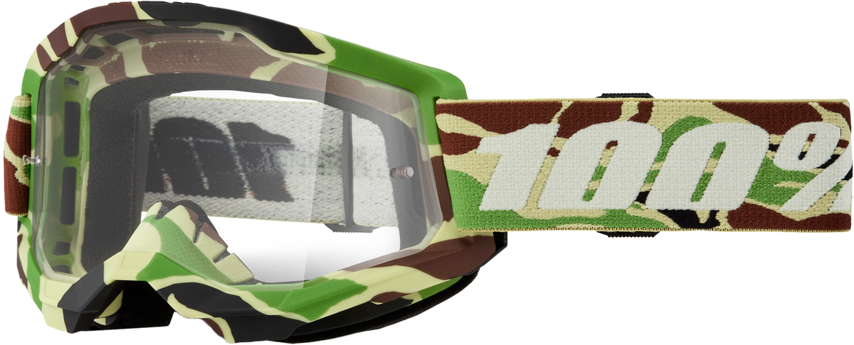 100% Strata 2 Goggles - War Camo Clear Lens