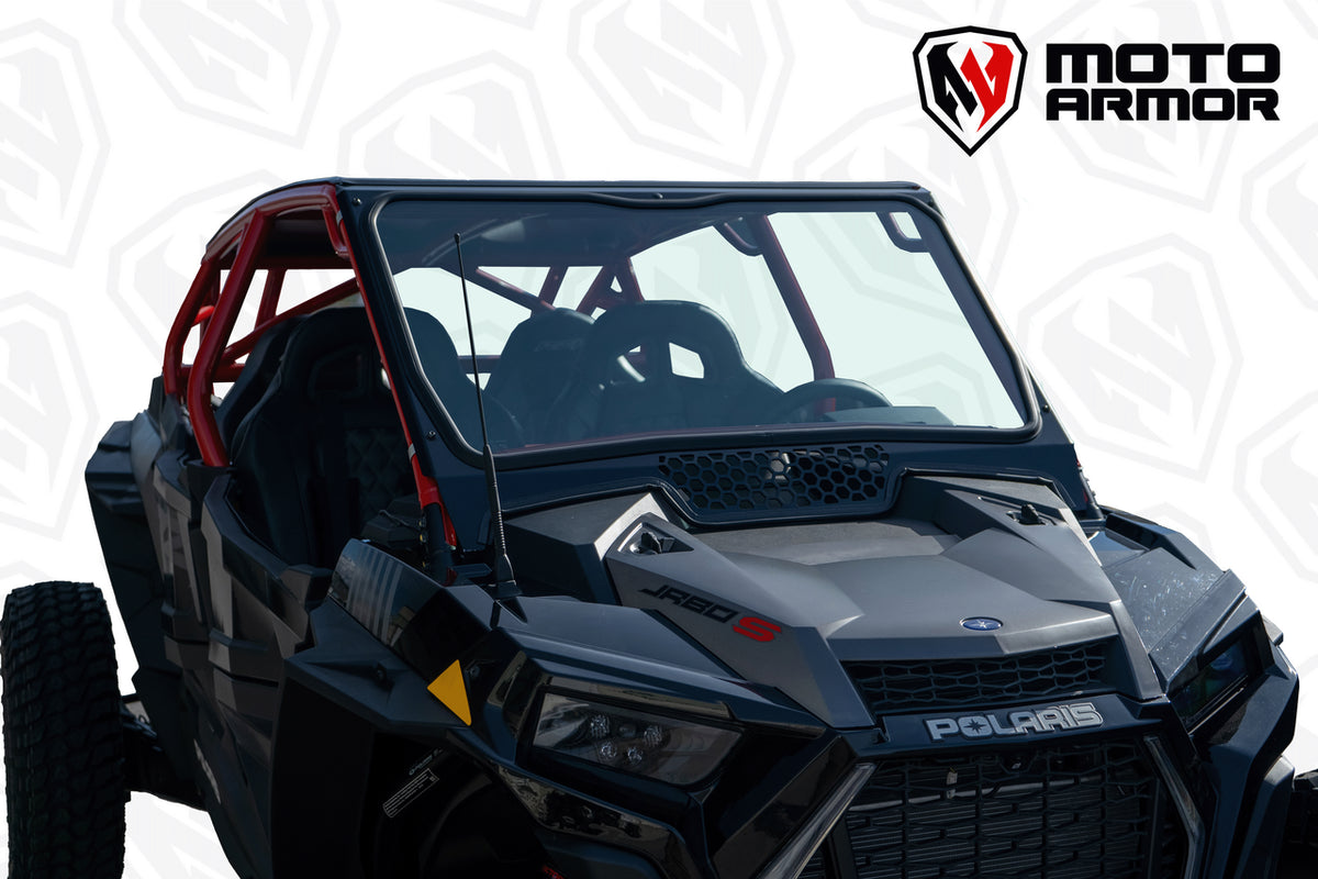 Photo of Moto Armor Polaris RZR Turbo S / XP Turbo / XP 1000 Full Glass Windshield for Voodoo Riders Cage by Moto Armor - Premium Windshields for UTVs / Side by Sides