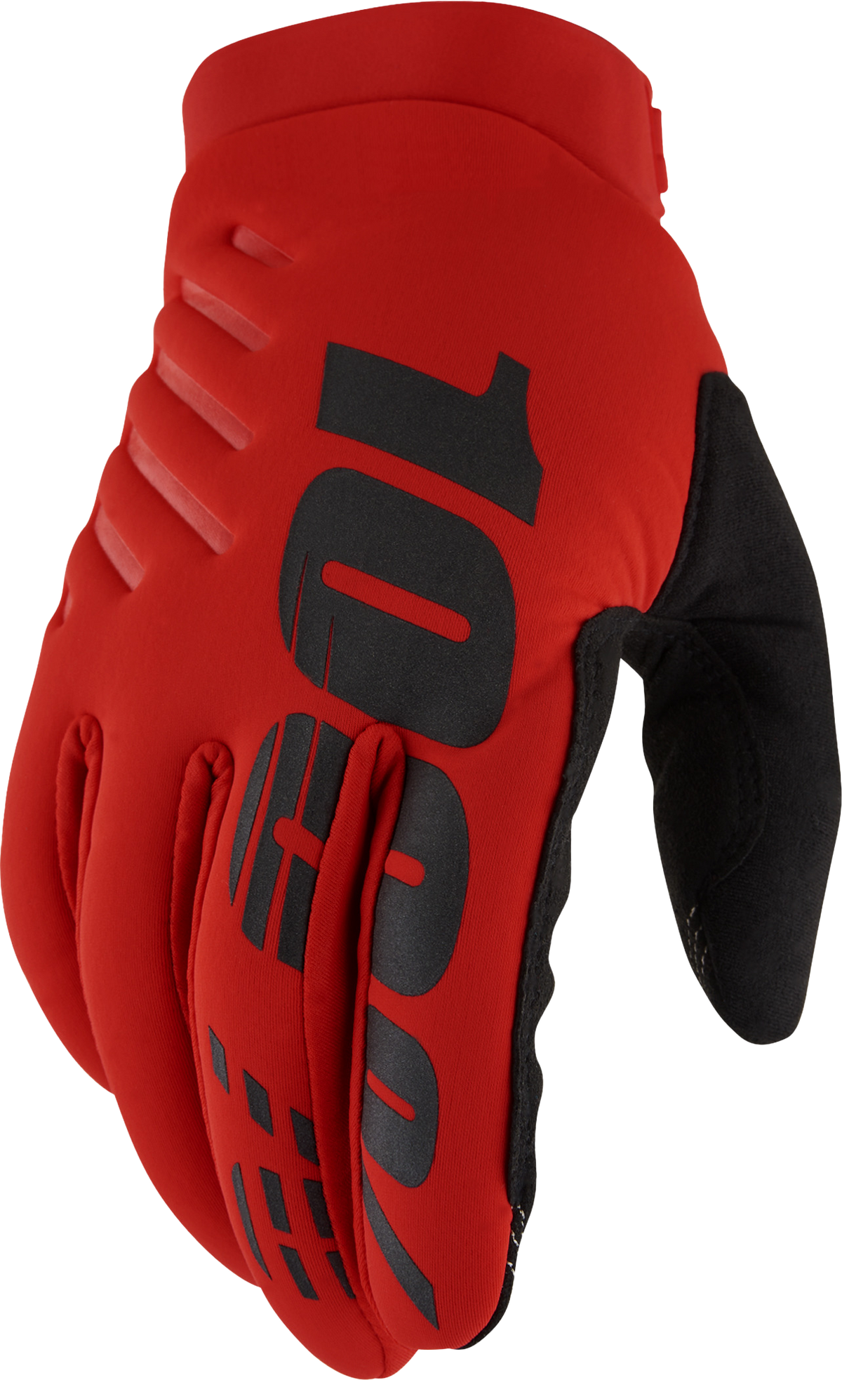 100% Brisker Cold Weather Riding Gloves - Red, Large